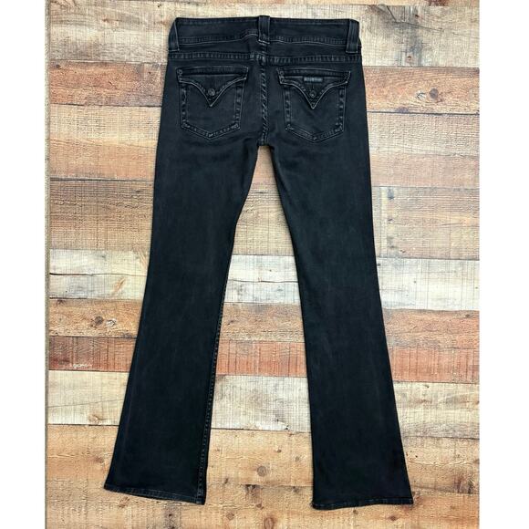 Hudson Signature Bootcut Jeans Women’s Size 30 Denim Flap Pockets Black Wash - Picture 1 of 8
